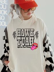 hawk tuah, spit on that thang viral funny shirt, trendy oversized shirt, comfort colors, dark humor