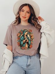 trendy virgin mary catholic shirt, latina shirt, religious shirt, faith inspired shirt, spiritual shirt