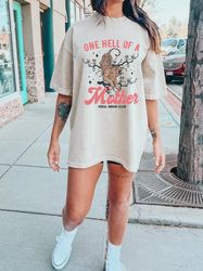 vintage tiger cherry blossom one hell of a mother shirt feral moms club comfort colors shirt