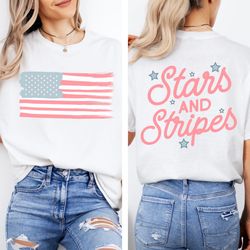 American Flag T-Shirt, Stars And Stripes Shirt, 4Th Of July Shirt, Patriotic Crewneck, Womens Graphic Shirt, Summer Shir