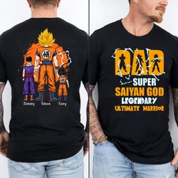 best dad ever just saiyan shirt, custom kids name, dad and kids shirt, best dad ever shirt, fathers day shirt gift