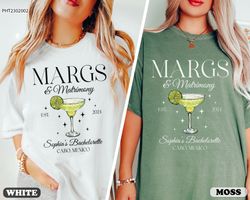 bachelorette party shirts, margs and matrimony beach bachelorette shirt, luxury bachelorette shirts, bridal party gifts