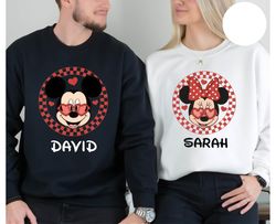 custom mickey minnie valentine shirt, disney valentine shirt, valentines day sh