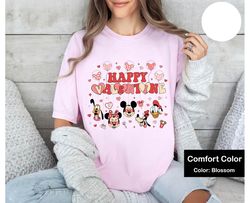 disney characters happy valentine day shirt, mickey and friends happy valentine