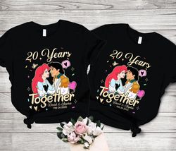 ariel and eric anniversary valentine shirt  the little mermaid disneyland shirt