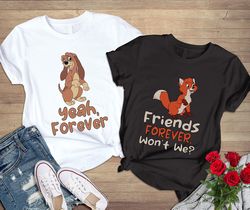 fox and the hound couple shirt  todd and copper shirt  fox and the hound friends