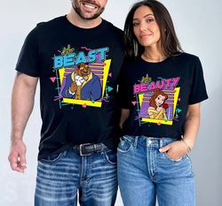 retro 90s his beauty her beast shirts  beauty and the beast shirt  beauty and be