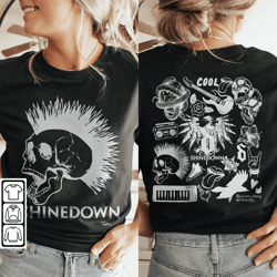 Shinedown Doodle Art Shirt, 2 Side Vintage Shinedown Merch Lyrics Album Art Sweatshirt, Retro Shinedown Tour