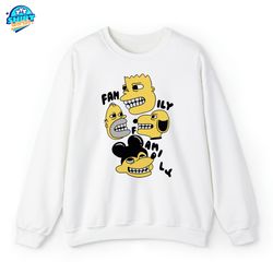 The Simpsons x Snoopy Mickey Shirt, Bootleg Bart Snoopy Mickey Shirt, WE ARE FAMILY Shirt, The Simpsons Shirt, Cartoon S