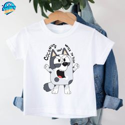 cute bluey shirt, coconut have water in them shirt, retro chilli heeler toddler shirt, bluey kids shirt, chilli heeler y