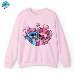 disney stitch and angel valentine shirt, angel valentine shirt, disney valentine's day shirt, stitch valentine shirt