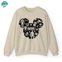 marvel mickey sweatshirt, marvel shirt, avengers sweater, superhero shirt, mickey shirt, disney avenger shirt, marvel lo