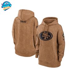 san francisco 49ers nike salute to service therma hoodie, brown hoodie for 49ers fan, brown pullover nfl 49ers, san fran