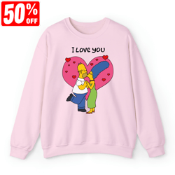 the simpsons i love you shirts, matching couple love shirts, simpson valentine's day t shirt, simpsons trend valentine t