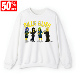 the simpsons x billie eilish t-shirt, homage graphic unisex sweatshirt, the simpsons shirt, cartoon shirts, gift for bil