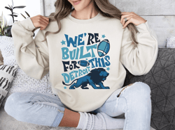 vintage detroit football sweatshirt lions football crewneck retro style lions shirt gift, lions football fan detroit