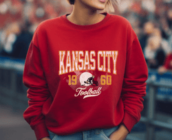 vintage kansas city sweatshirt, kc football sweater, kansas city fans sweatshirt