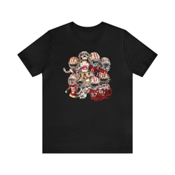 exclusive san francisco 49ers niner squad adult unisex short sleeve tee - purdy, deebo, kittle, aiyuk, bosa, warner, mcc