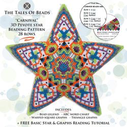 peyote star pattern carnival / beaded star patterns seed bead ornament