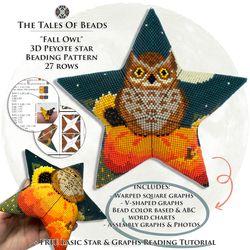 peyote star pattern - owl / beaded stars patterns seed bead ornaments