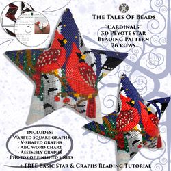 peyote star pattern - cardinals / beaded stars patterns seed bead christmas ornaments