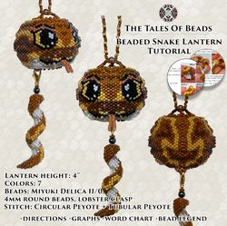 beaded snake tutorial - zodiac seed bead animals beading patterns