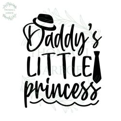 daddys little princess svg father and daughter design
