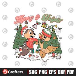 retro double trouble chip and dale merry and bright png