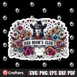 bad mom club sublimation sticker