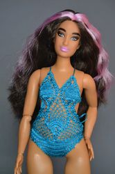 swimsuit for barbie curvy. outfit for doll