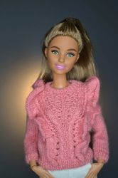 knitted sweater for barbie. outfit for doll
