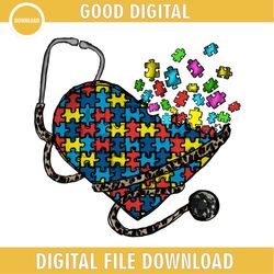 nurse autism puzzle stethoscope heart png