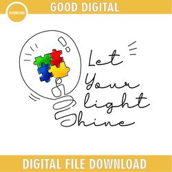 let you light shine autism puzzle png