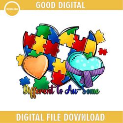 different is ausome autism sublimation png