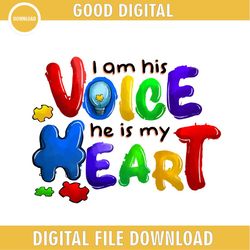 i am his voice he is my heart autism png