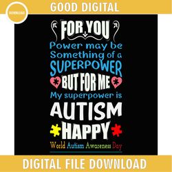 happy world autism awareness day superpower png