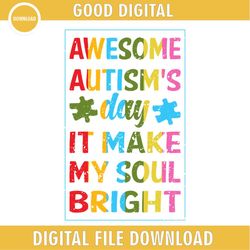 retro autism day make my soul bright png
