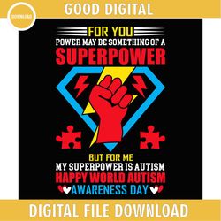 happy world autism day superman png