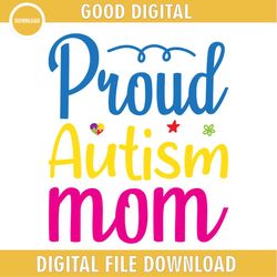 proud autism mom love autism puzzle svg