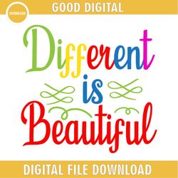 different is beautiful autism awareness day svg