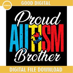 proud autism brother puzzle piece svg