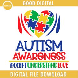 autism awareness heart shape puzzle svg