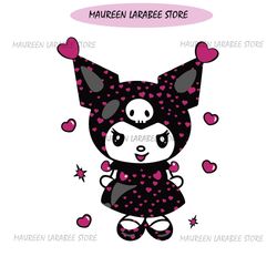 kawaii kuromi valentine svg