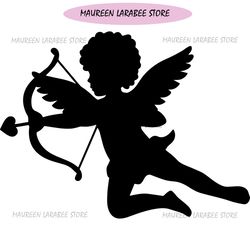 cute cupid silhouette svg