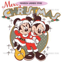 merry mickey minnie xmas svg disney vintage file