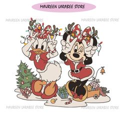 minnie daisy christmas svg disney santa vintage graphic file