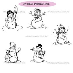 snowman bundle svg, snowman svg, design bundle svg, clipart bundle svg