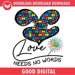 love need no words dandelion autism png