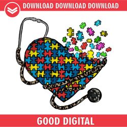 nurse autism puzzle stethoscope heart png