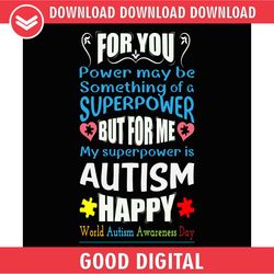 happy world autism awareness day superpower png